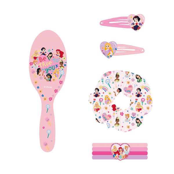 Cerdá Set de beauté Princess - Coffret accessoires de beauté pour enfant 14 x 18,5 x 4 cm - Rose - À partir de 3 ans