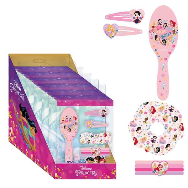 Cerdá Set de beauté Princess - Coffret accessoires de beauté pour enfant 14 x 18,5 x 4 cm - Rose - À partir de 3 ans