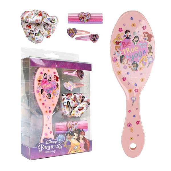Cerdá Set de beauté Princess - Coffret accessoires de beauté pour enfant 14 x 18,5 x 4 cm - Rose - À partir de 3 ans
