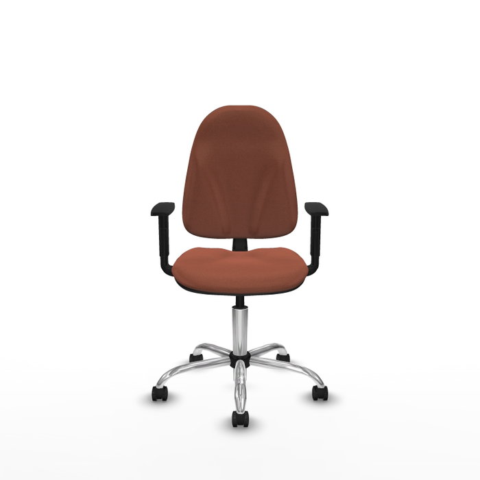 PIQUERAS Y CRESPO Chaise de bureau Algarra, tissu marron, base chromée