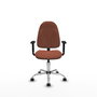 PIQUERAS Y CRESPO Chaise de bureau Algarra, tissu marron, base chromée