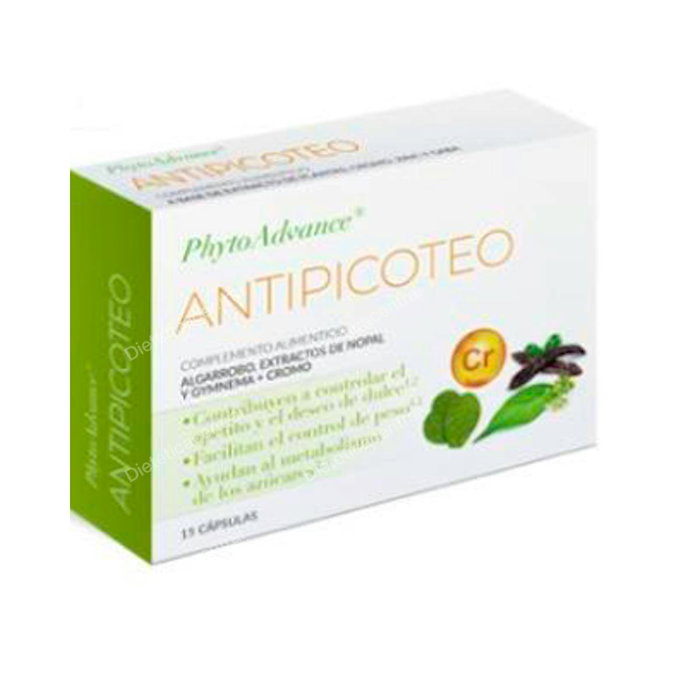 PHYTOADVANCE Antipicoteo 15 comprimés - Complément alimentaire pour contrôler l'appétit et le désir de sucré - Extrait de Gymnema et Chrome PHYTOADVANCE Antipicoteo 15 comprimés - Complément alimentaire pour contrôler l'appétit et le désir de sucré - Extrait de Gymnema et Chrome
