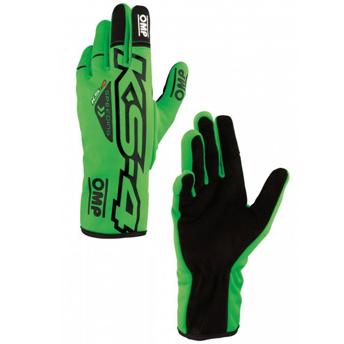 OMP Gants de Karting KS-4 Vert Fluo / Noir Taille XXS OMP Gants de Karting KS-4 Vert Fluo / Noir Taille XXS