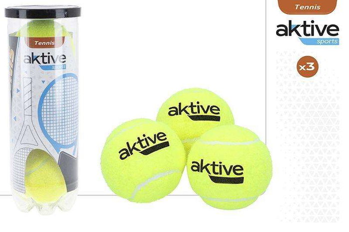 Aktive Boîte de 3 Balles de Tennis Jaunes Aktive Boîte de 3 Balles de Tennis Jaunes