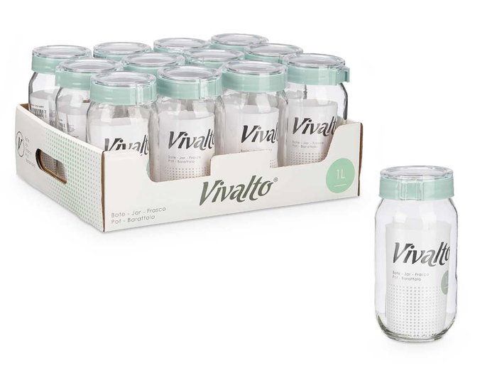 VIVALTO Bote Tapa 1L Verde