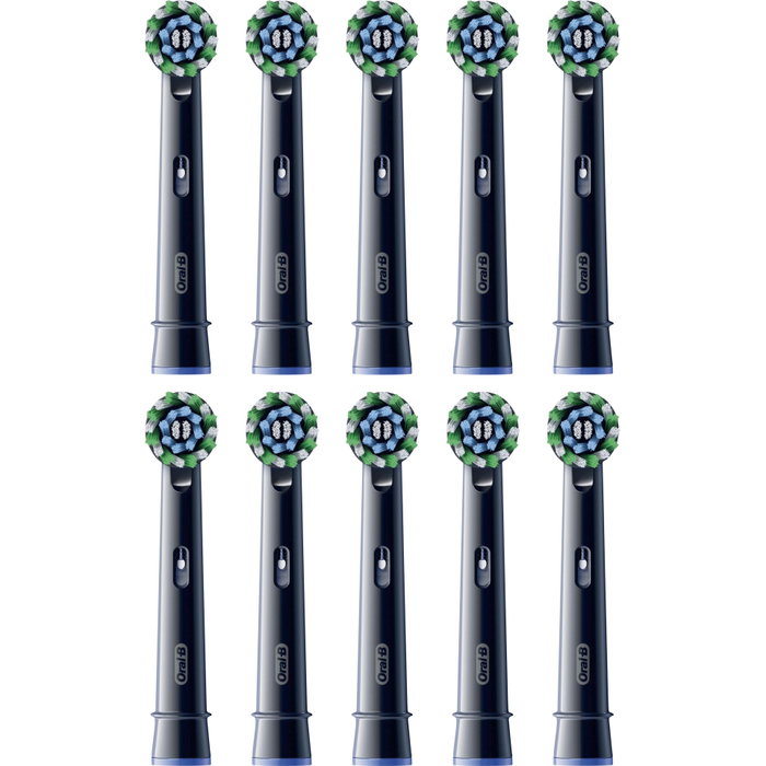 Oral-B Têtes de brosse à dents Pro CrossAction, 10 pièces, Noir