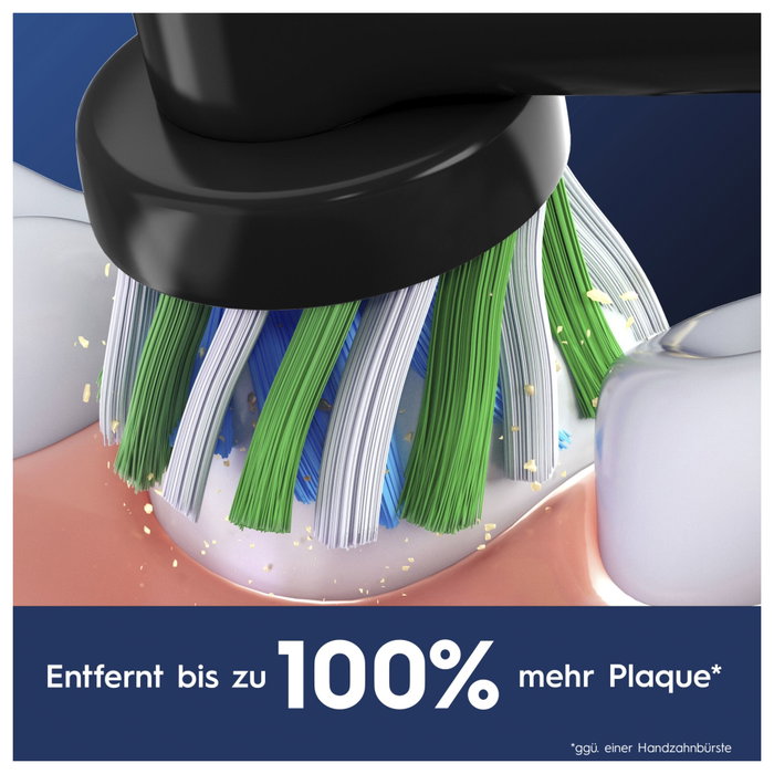 Oral-B Têtes de brosse à dents Pro CrossAction, 10 pièces, Noir