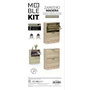 MobleKit Range-chaussures Marron Noir Bois Métal 65 x 24 x 80 cm