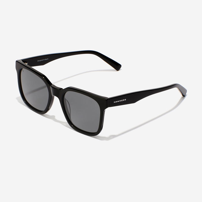 Hawkers TRIBE Polarisé #dark 1 u Lunettes de soleil carrées unisexes noires en acétate avec verres polarisés UV400