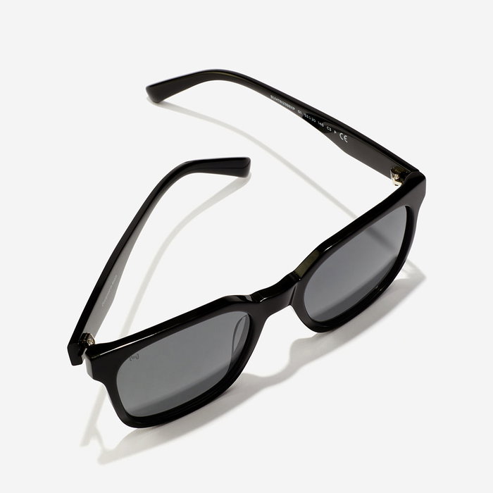 Hawkers TRIBE Polarisé #dark 1 u Lunettes de soleil carrées unisexes noires en acétate avec verres polarisés UV400