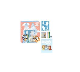 Cerdá Bloc de Dessin Set Bluey avec Personnages, pour Enfants à Partir de 3 Ans - 14.5 x 20.0 x 3.0 cm, Multicolore