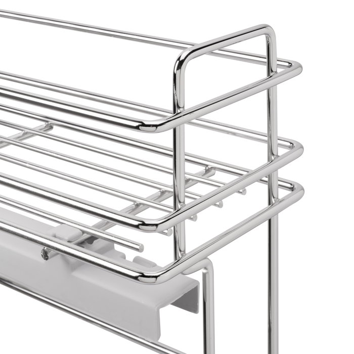 Emuca porte-bouteilles extractible SupraMax avec fermeture à amortie, gauche, 3 plateaux, module 200mm, Acier, Chromé Emuca porte-bouteilles extractible SupraMax avec fermeture à amortie, gauche, 3 plateaux, module 200mm, Acier, Chromé