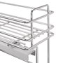 Emuca porte-bouteilles extractible SupraMax avec fermeture à amortie, gauche, 3 plateaux, module 200mm, Acier, Chromé