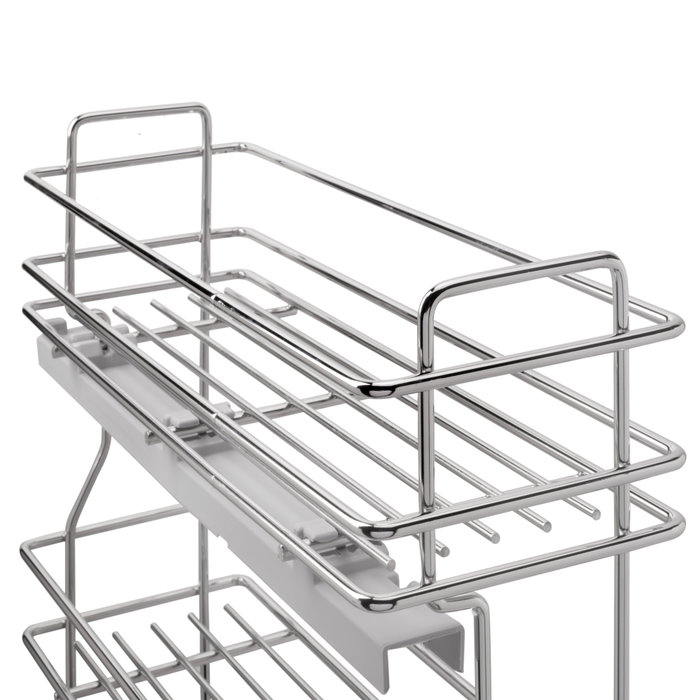 Emuca porte-bouteilles extractible SupraMax avec fermeture à amortie, gauche, 3 plateaux, module 200mm, Acier, Chromé Emuca porte-bouteilles extractible SupraMax avec fermeture à amortie, gauche, 3 plateaux, module 200mm, Acier, Chromé