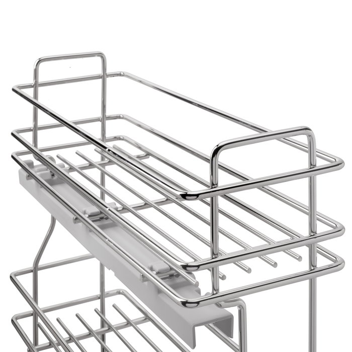 Emuca porte-bouteilles extractible SupraMax avec fermeture à amortie, gauche, 3 plateaux, module 200mm, Acier, Chromé Emuca porte-bouteilles extractible SupraMax avec fermeture à amortie, gauche, 3 plateaux, module 200mm, Acier, Chromé