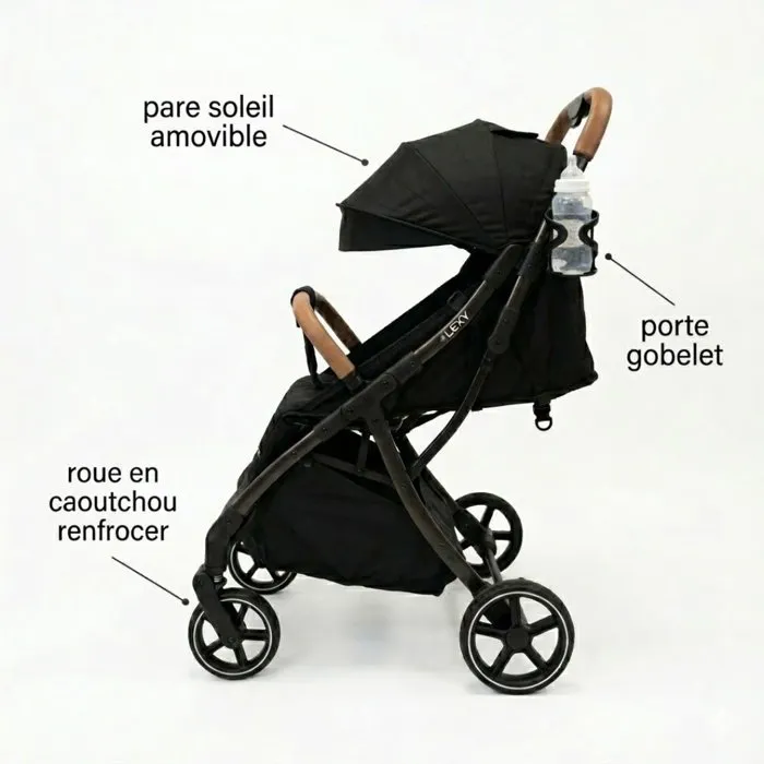 Nania Poussette canne compacte Lexy - Beige - Pack complet