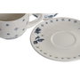 Lot de tasses avec soucoupes DKD Home Decor Bleu Blanc Métal Dolomite 180 ml 20 x 18 x 20 cm