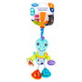 Playgro Dingly Dangly Denny Dino 0188625 - Jouet d'éveil avec clip, langues: anglais, français, allemand, italien, portugais, espagnol
