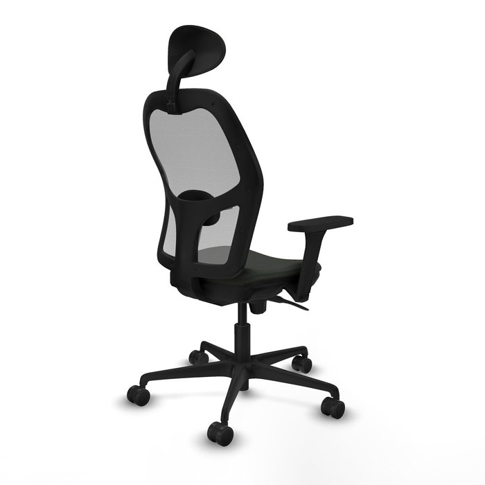 Piqueras y Crespo Chaise de Bureau avec Appui-tête 3D036N1 Noir