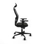 Piqueras y Crespo Chaise de Bureau avec Appui-tête 3D036N1 Noir