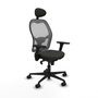 Piqueras y Crespo Chaise de Bureau avec Appui-tête 3D036N1 Noir