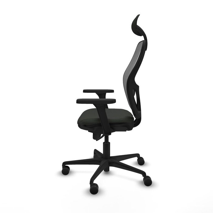 Piqueras y Crespo Chaise de Bureau avec Appui-tête 3D036N1 Noir