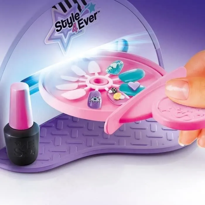 Canal Toys Studio à Ongles Gel 2 en 1 - Style For Ever OFG 241 - Lampe UV pour Manucure avec Moule Silicone pour Enfants - Rose