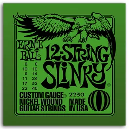 ERNIE BALL Jeu de 12 cordes électriques Slinky 8-40