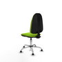PIQUERAS Y CRESPO Chaise de bureau Algarra, simili cuir pistache, base chromée