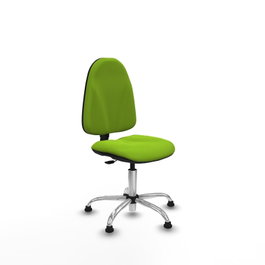 PIQUERAS Y CRESPO Chaise de bureau Algarra, simili cuir pistache, base chromée