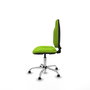 PIQUERAS Y CRESPO Chaise de bureau Algarra, simili cuir pistache, base chromée