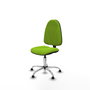 PIQUERAS Y CRESPO Chaise de bureau Algarra, simili cuir pistache, base chromée