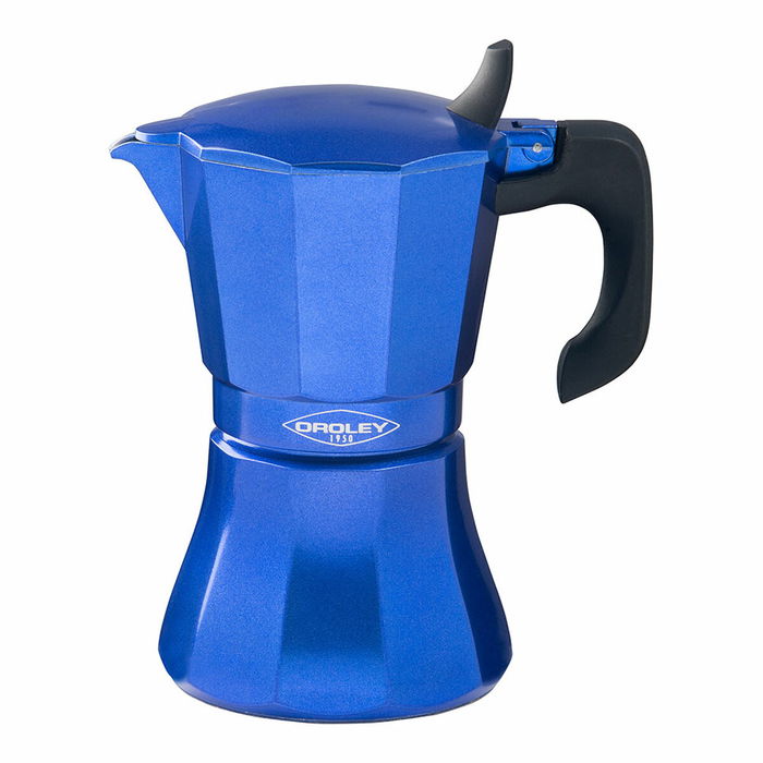 Cafetière Italienne Oroley Petra Bleu Aluminium 6 Tasses Cafetière Italienne Oroley Petra Bleu Aluminium 6 Tasses