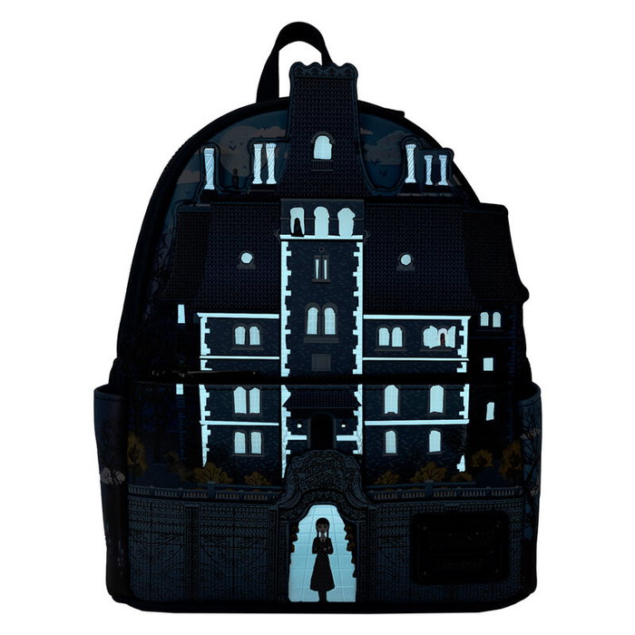 LOUNGEFLY Sac à dos Wednesday, Mochila Nevermore Academy Miercoles, Collection Loungefly