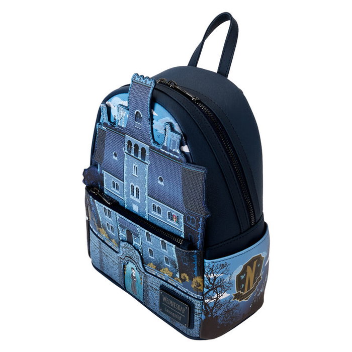 LOUNGEFLY Sac à dos Wednesday, Mochila Nevermore Academy Miercoles, Collection Loungefly