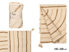 GIFTDECOR MULTIUSOS IRIS BORDADO MARRON 150X220CM