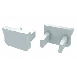 Bouchon de Finition Profil Type X - Aluminium Argent - Avec Trou