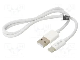 LOGILINK Câble USB 2.0 USB A vers USB C, blanc, 500mm