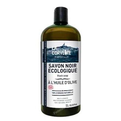 LA CORVETTE Savon Noir Liquide à l'Huile d'Olive 1 L - Détergent Multiusage, Desgraissant, Quitamanchas - Biodegradable - Certifié Ecocert LA CORVETTE Savon Noir Liquide à l'Huile d'Olive 1 L - Détergent Multiusage, Desgraissant, Quitamanchas - Biodegradable - Certifié Ecocert