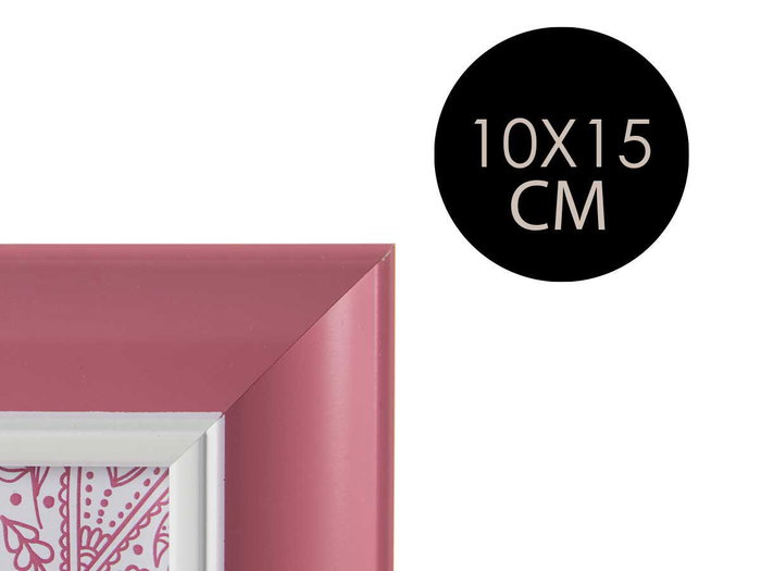 Giftdecor Porte-photos 10x15 cm Rose avec Cadre en Plastique et Verre 18x23 cm (Set de 24) Giftdecor Porte-photos 10x15 cm Rose avec Cadre en Plastique et Verre 18x23 cm (Set de 24)