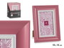 Giftdecor Porte-photos 10x15 cm Rose avec Cadre en Plastique et Verre 18x23 cm (Set de 24)