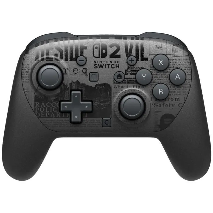 Nintendo Manette Switch Pro 2 pour Nintendo Switch 2 - Édition Resident Evil Requiem, Contrôleur avec vibrations HD 2, gyroscope, bouton C et audio Nintendo Manette Switch Pro 2 pour Nintendo Switch 2 - Édition Resident Evil Requiem, Contrôleur avec vibrations HD 2, gyroscope, bouton C et audio