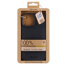 Muvit for Change Coque Recycletek pour iPhone 13 Pro Max Noir