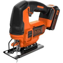 Black + Decker Scie sauteuse pendulaire sans-fil 18V avec batterie 2,0 Ah