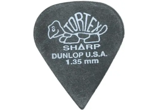Dunlop Lot de 12 Médiators Tortex Sharp 1,35 mm Dunlop Lot de 12 Médiators Tortex Sharp 1,35 mm