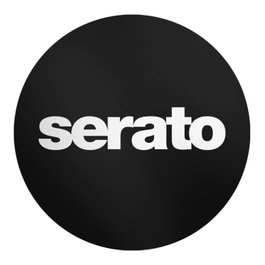 Serato Dj Logo Slipmats Blanc sur Noir (Paire)