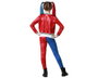 atosa Déguisement Arlequina Enfant Bleu avec Veste, T-shirt et Pantalon Rouge et Bleu