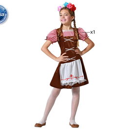 Déguisement Fille Allemande Marron pour Enfant 3-4 Ans - Costume Carnaval Anniversaire