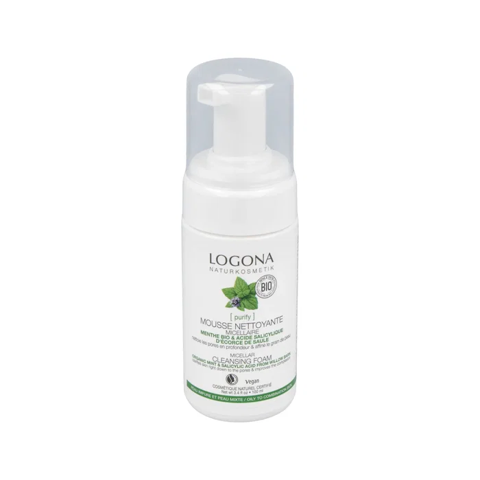 LOGONA Mousse Nettoyante Micellaire Menthe & Acide Salicylique 100 ml LOGONA Mousse Nettoyante Micellaire Menthe & Acide Salicylique 100 ml