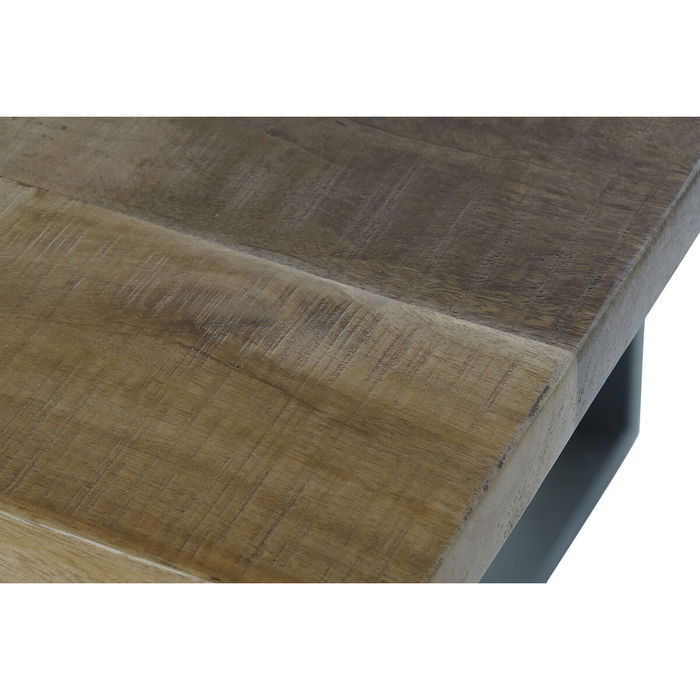 Table de Salle à Manger Home ESPRIT Noir Naturel Métal Bois de manguier 200 x 100 x 76 cm